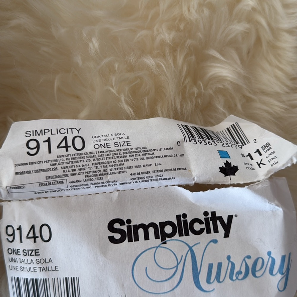 3 Simplicity nursery patterns - Picture 5 of 8